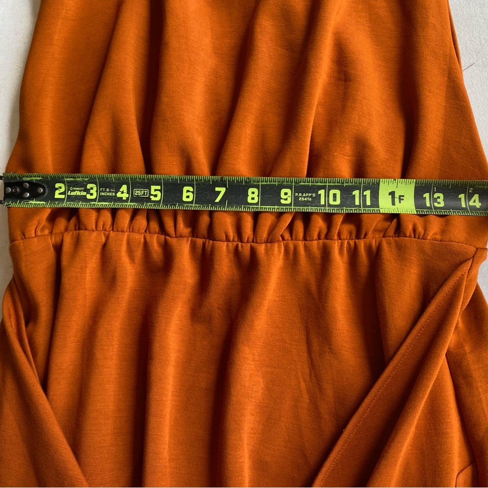 NWT Free People Runaway Womens Knit Wrap Mini Dress Brandy/Orange Size L - Picture 9 of 15
